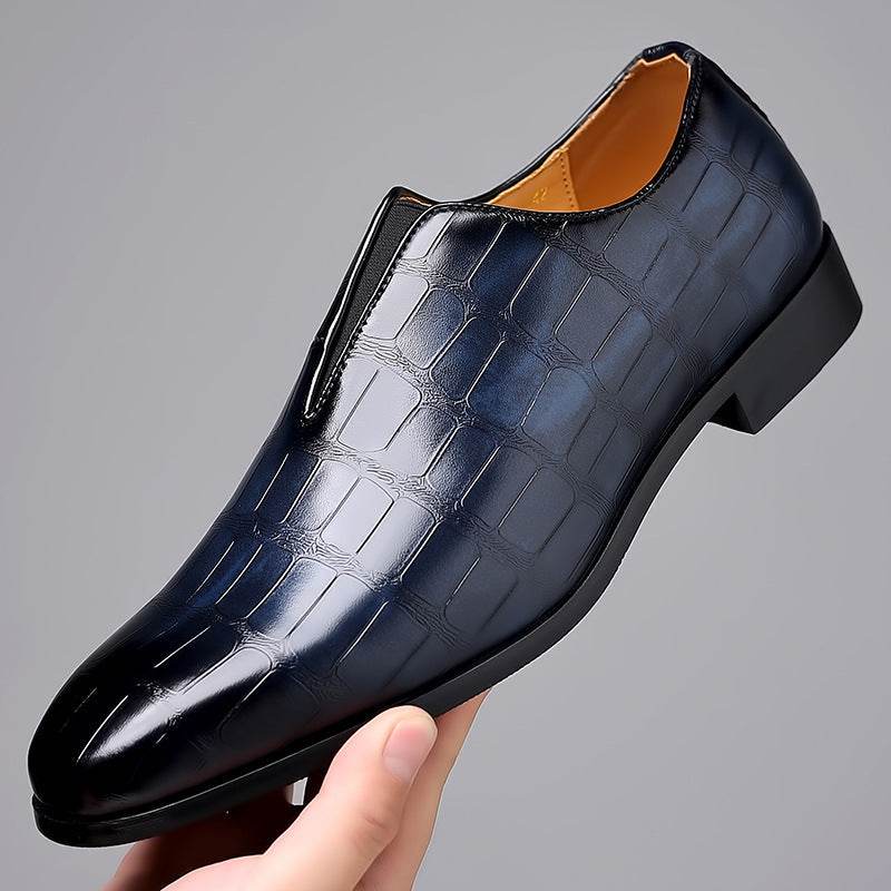 Chaussures en cuir décontractées à motif pierre - Allomarc.com