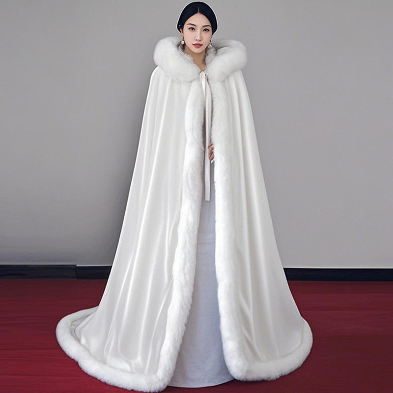 Manteau Long en Laine de Haute Qualité Han Chinois Rétro
