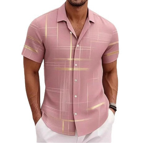 Chemise à Boutons pour Hommes - Mode Décontractée pour les Vacances en Plein Air