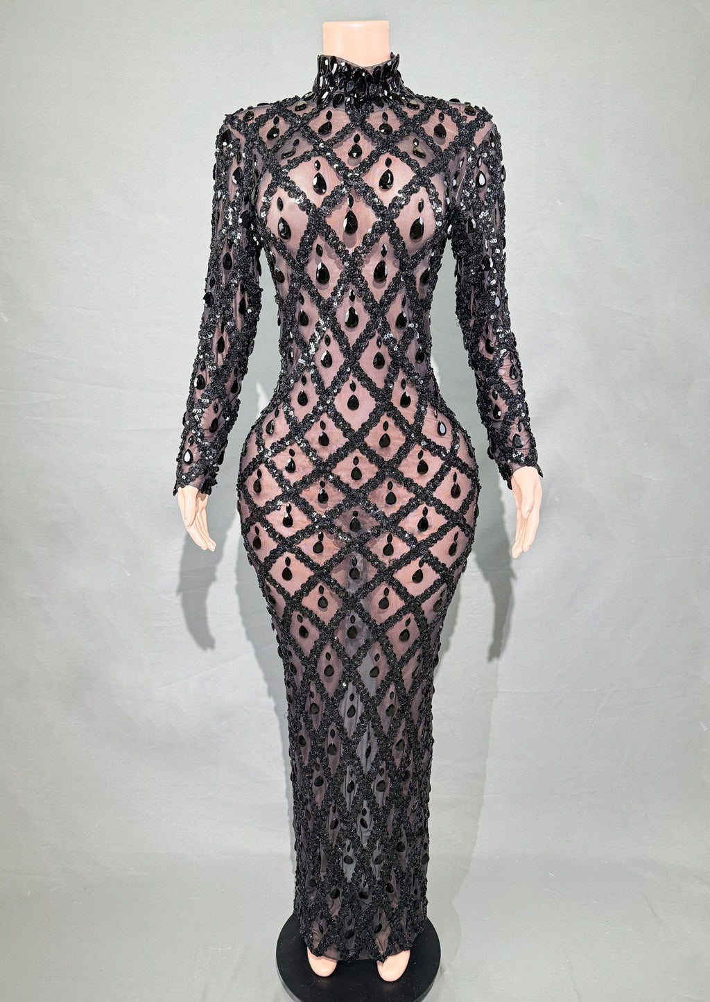 Robe de Soirée Éblouissante en Strass pour Femmes