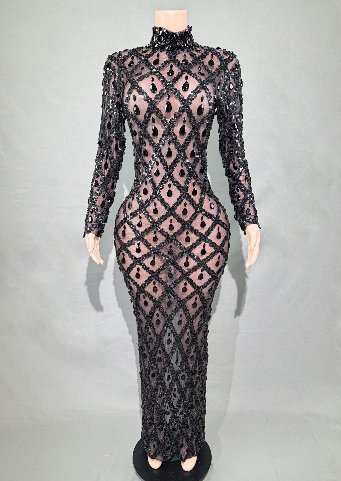 Robe de Soirée Éblouissante en Strass pour Femmes
