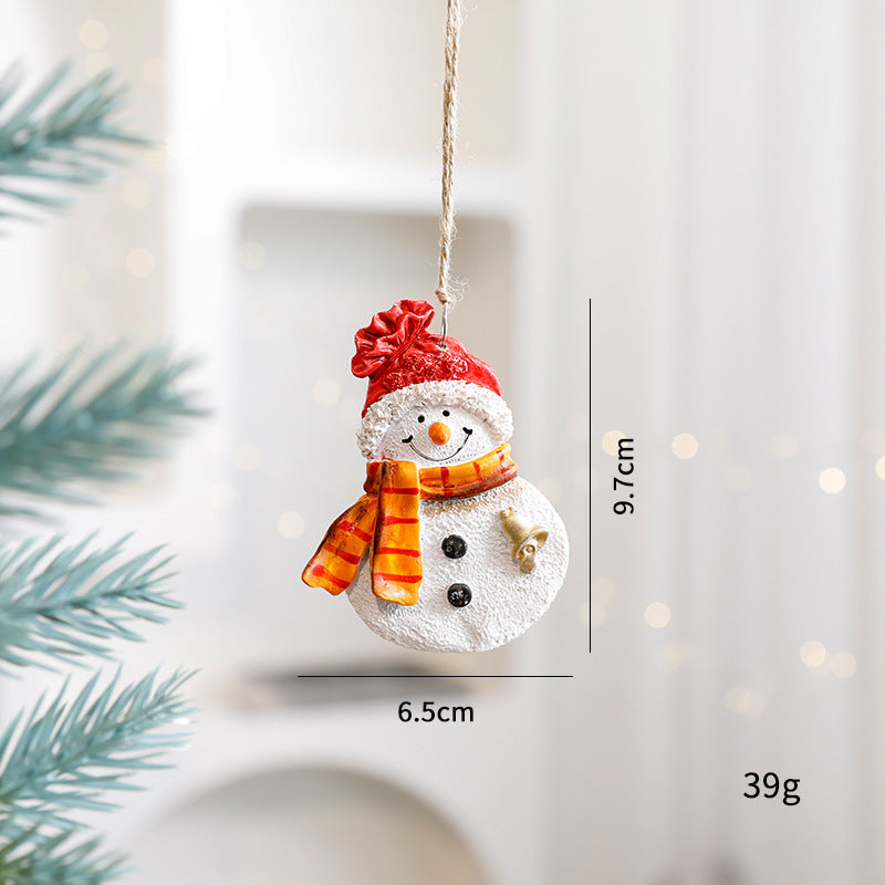 Décorations de Noël Pendant Petit Bonhomme de Pain d'Épice et Bonhomme de Neige pour Seniors