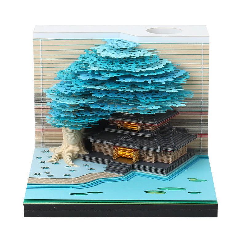 Carnet Mémo 3D Fleurs En Papier Sculpté