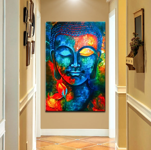 Art Murale Bouddha Moderne en Toile - Décoration Murale Bouddhiste