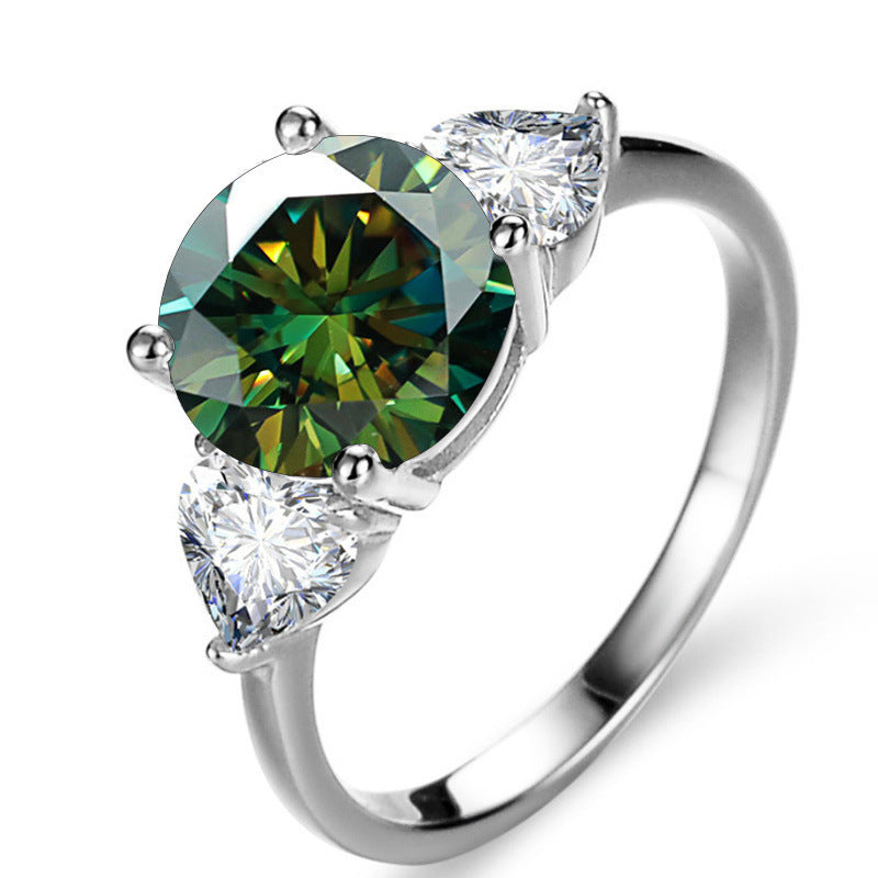 Bague de Mariage de Luxe en Argent Sterling avec Moissanite 3 Karats pour Femme