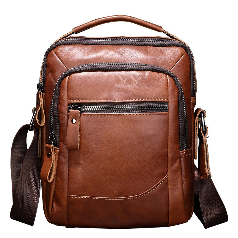 Sac Messager en Cuir Véritable pour Hommes - Multifonctionnel et Élégant
