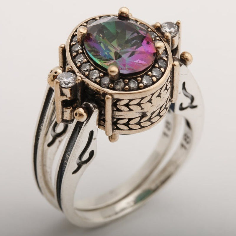 Bague Bicolore en Argent 925 - Élégance et Mode