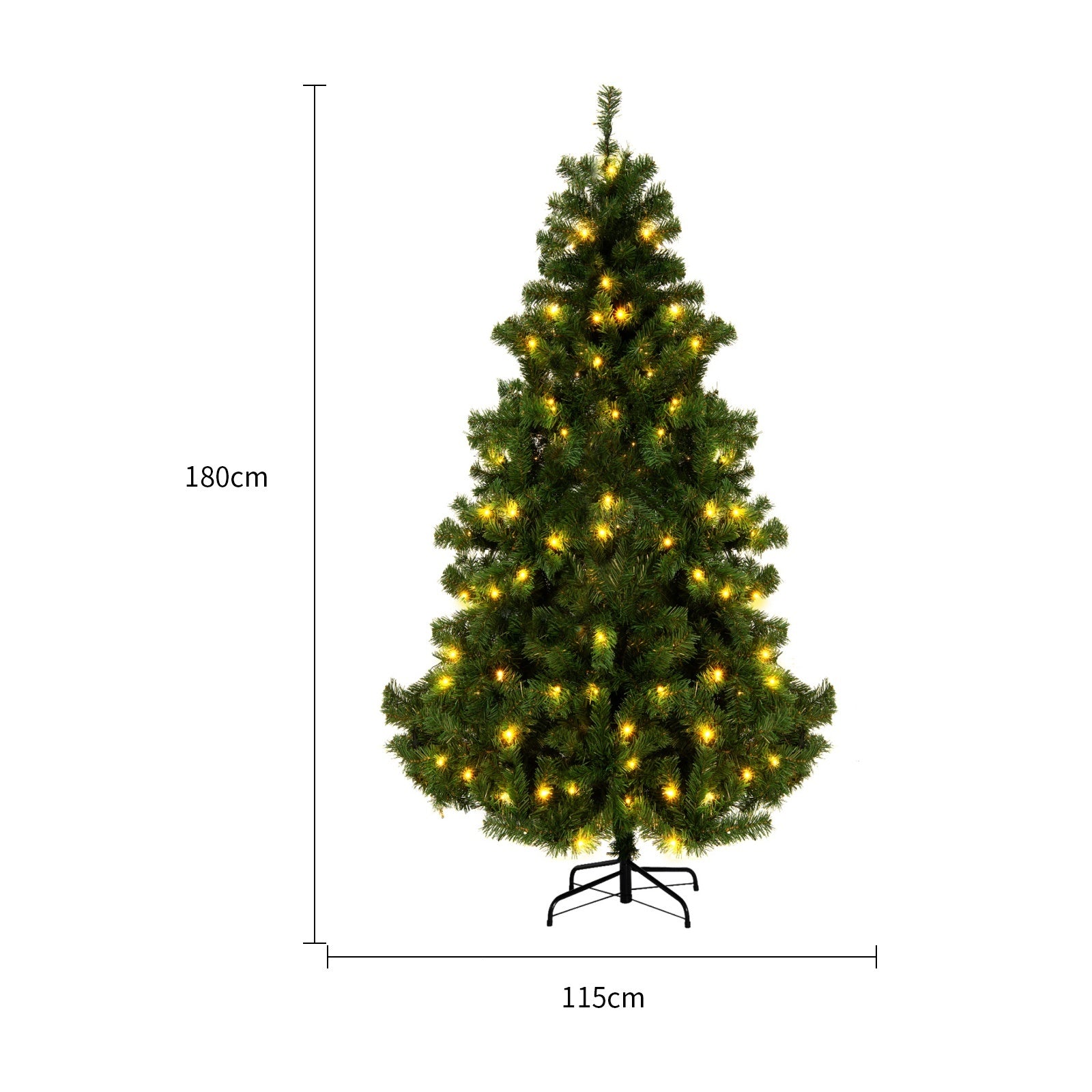 Sapin de Noël Artificiel en PVC avec Neige