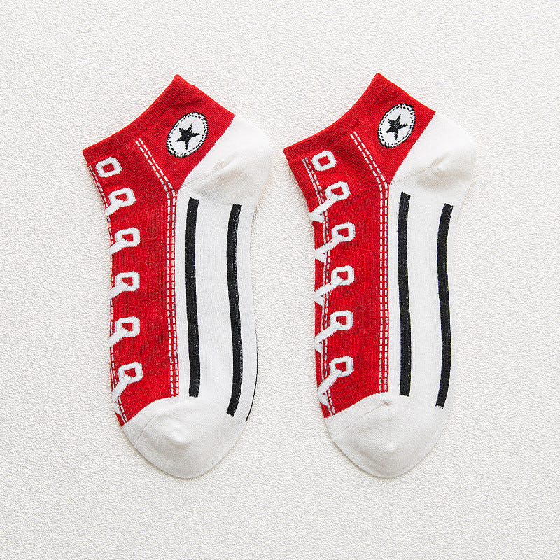 Chaussettes de bateau en coton peigné - Déodorantes et respirantes