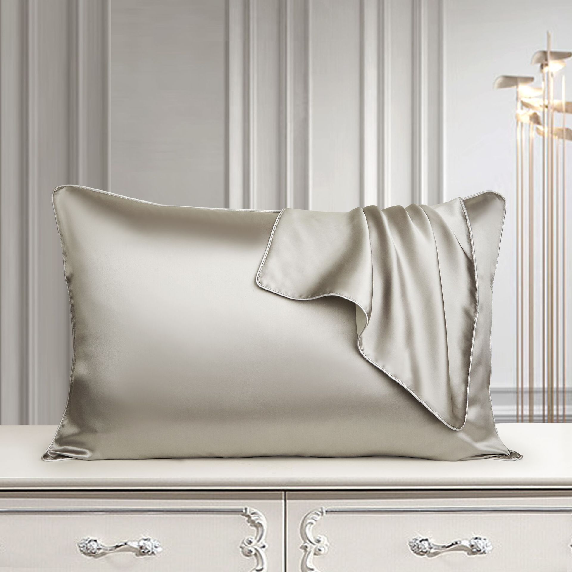 Housse de Coussin en Soie Pure