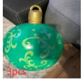 Boule de Noël Gonflable 60CM pour Décoration Extérieure