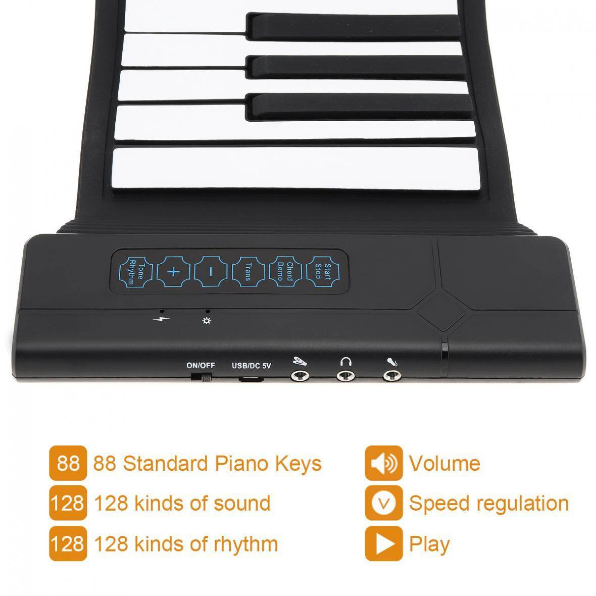 Piano Portable Roll-Up 88 Touches - Allomarc.com