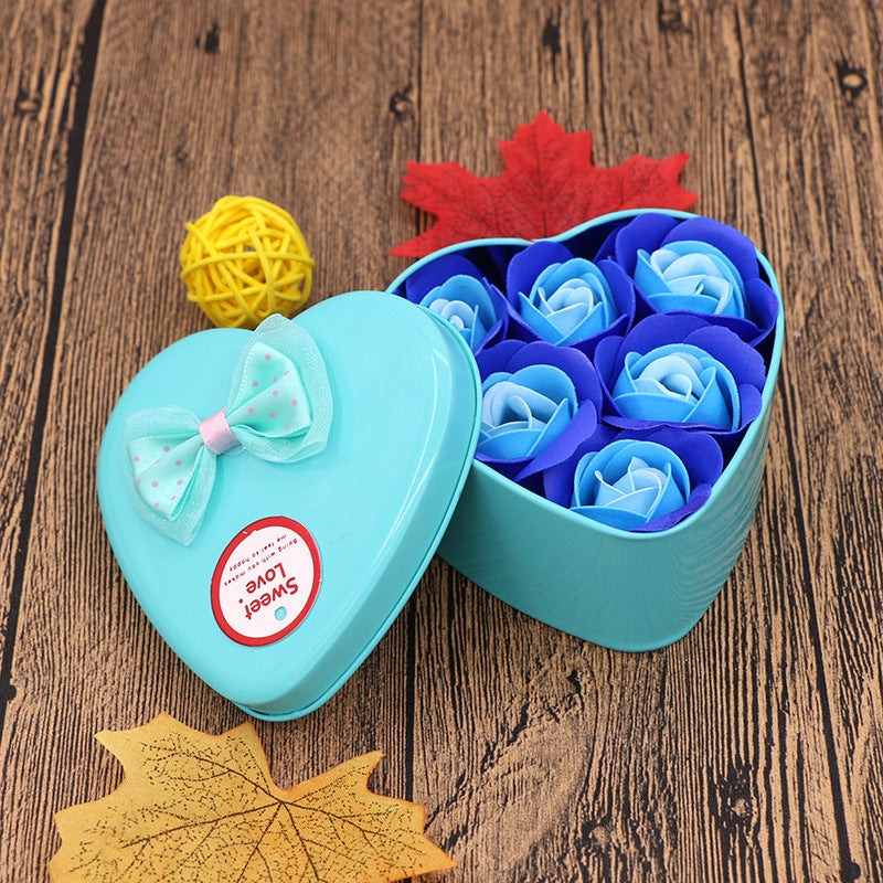 Boîte Cadeau Fleurs en Savon - Idée Cadeau pour la Saint-Valentin et la Fête des Mères