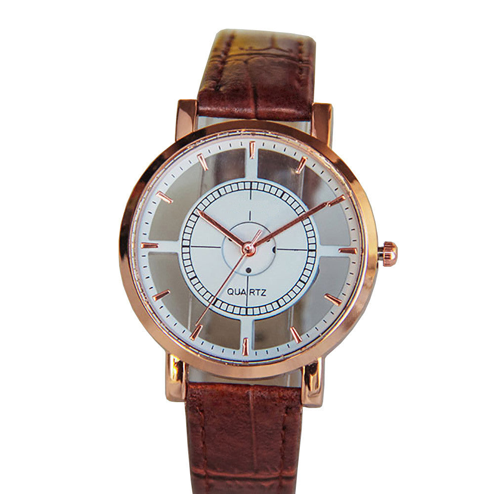 Montre Femme en Cuir Creux au Style Harajuku