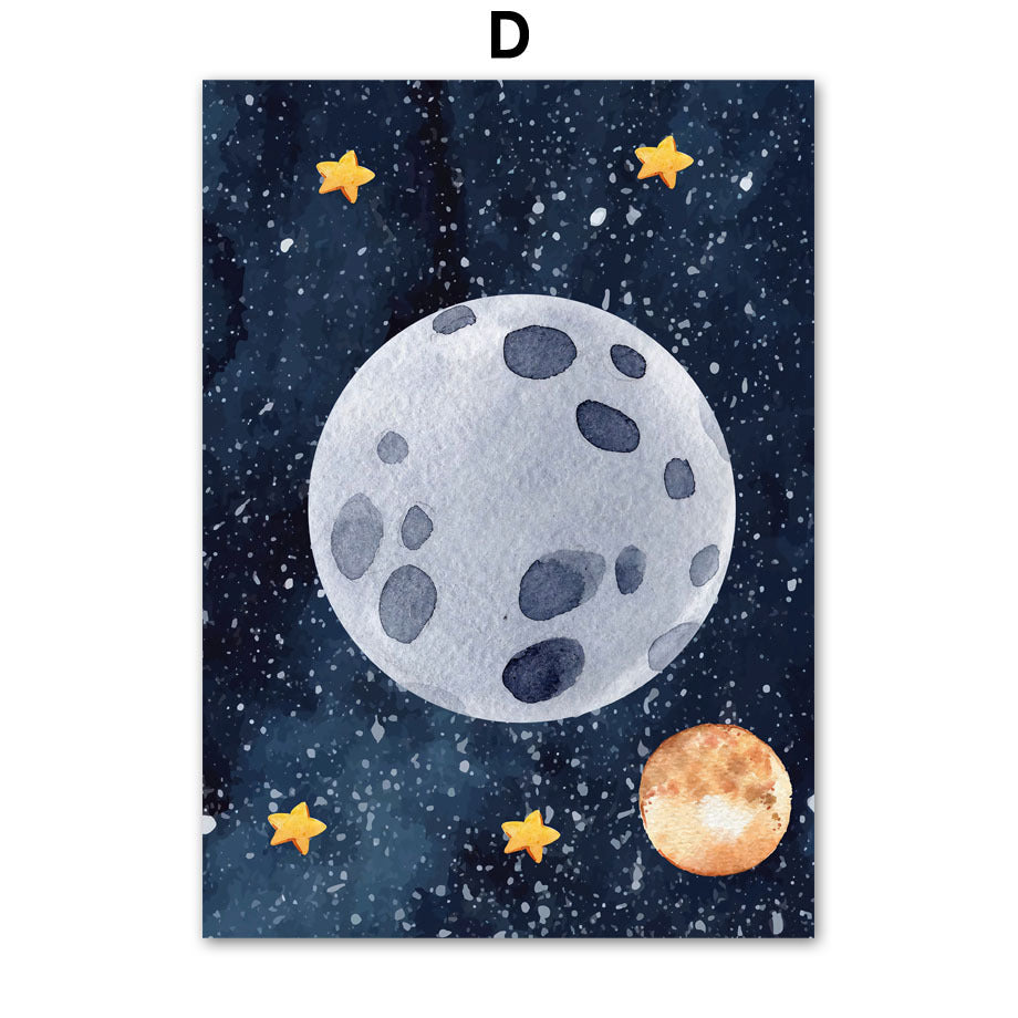 Tableau en Toile Astronaute - Art Murale Évasion Galactique