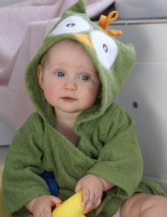 Serviettes de bain et peignoirs à capuche pour bébé avec motifs d'animaux mignons en coton