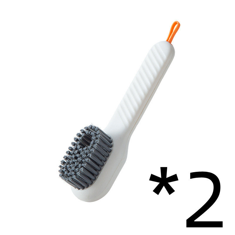 Brosse à chaussures multifonctionnelle à poils souples avec long manche