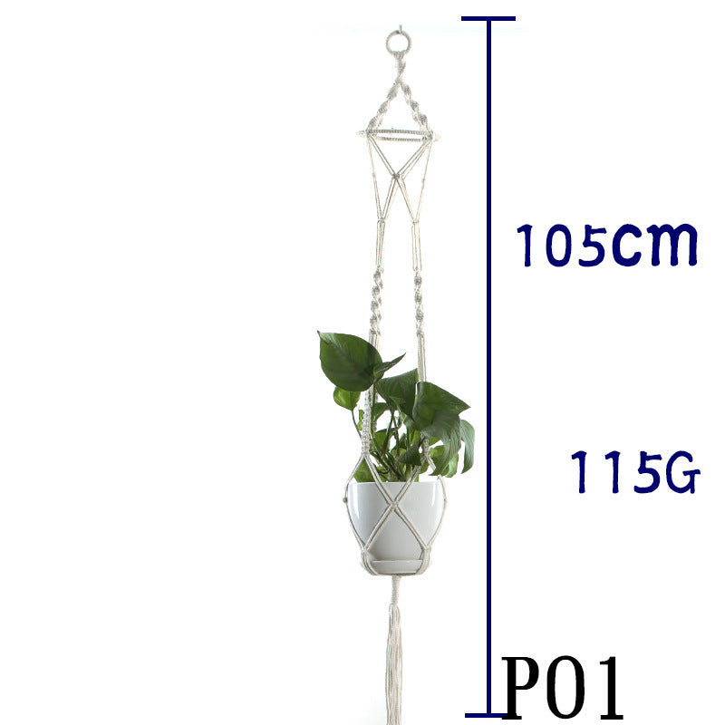 Suspension de Plantes en Coton Beige