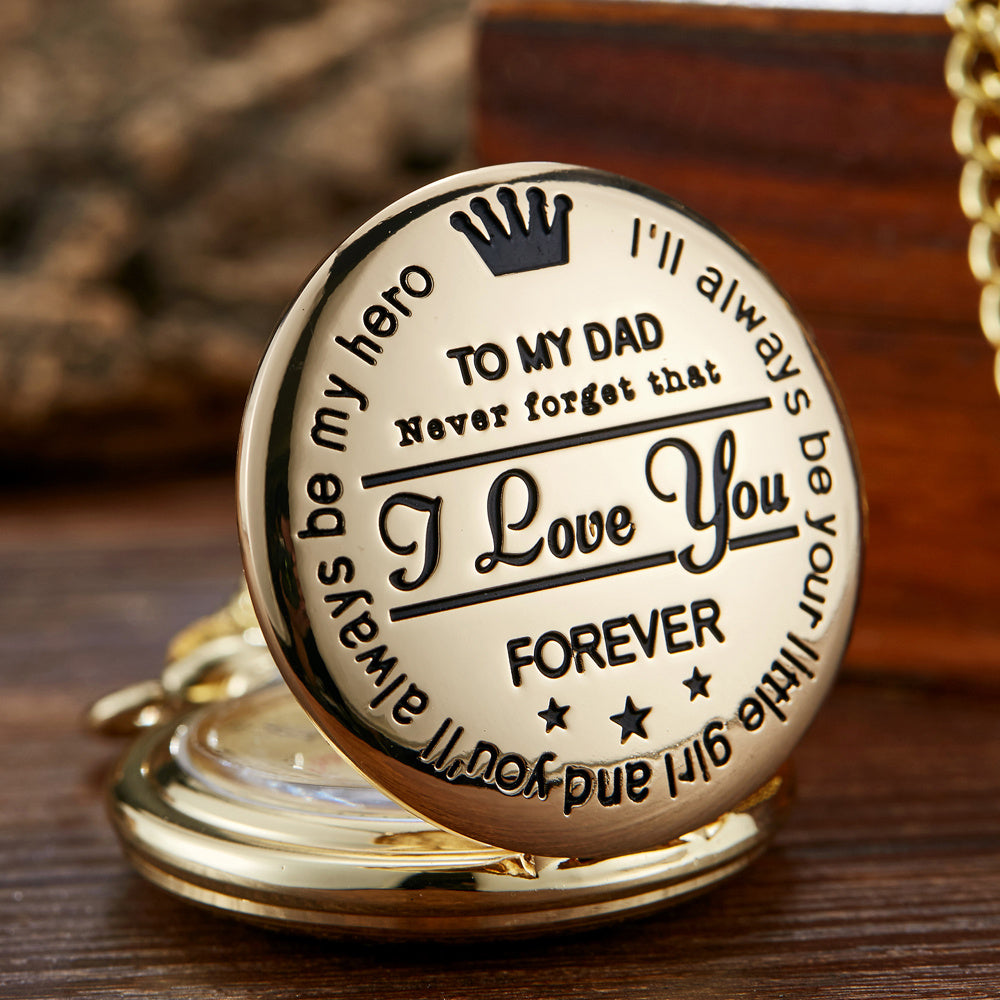 Montre de Poche Quartz "À Mon Fils, Amour Éternel"