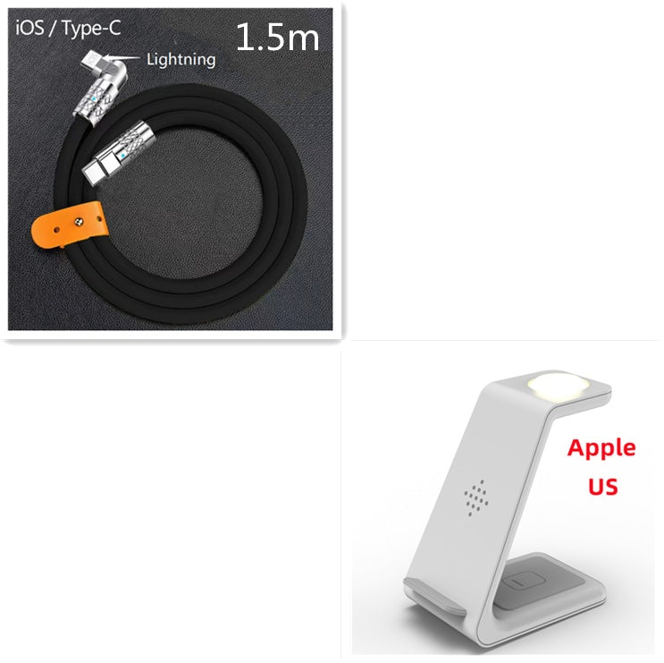 Station de Charge Sans Fil 3 en 1 - Support de Charge Rapide pour Téléphone