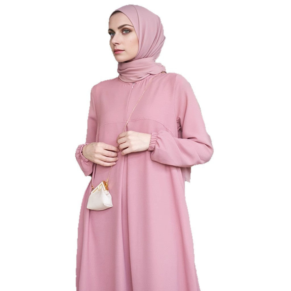 Robe Longue à Manches Longues Loose de Tempérament Arabe
