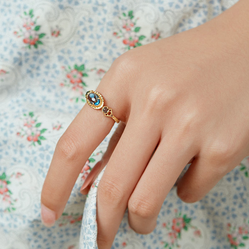 Bague Vintage en Topaze pour Femme