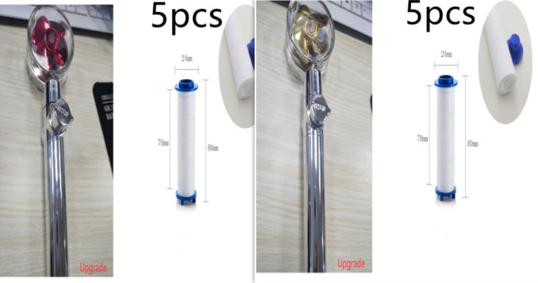 Douchette Turbo Propeller Économiseur d'Eau Haute Pression 360 Degrés avec Extension de Ventilateur