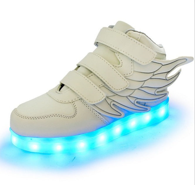 Chaussures LED pour enfants avec ailes lumineuses - Chaussures de loisirs colorées