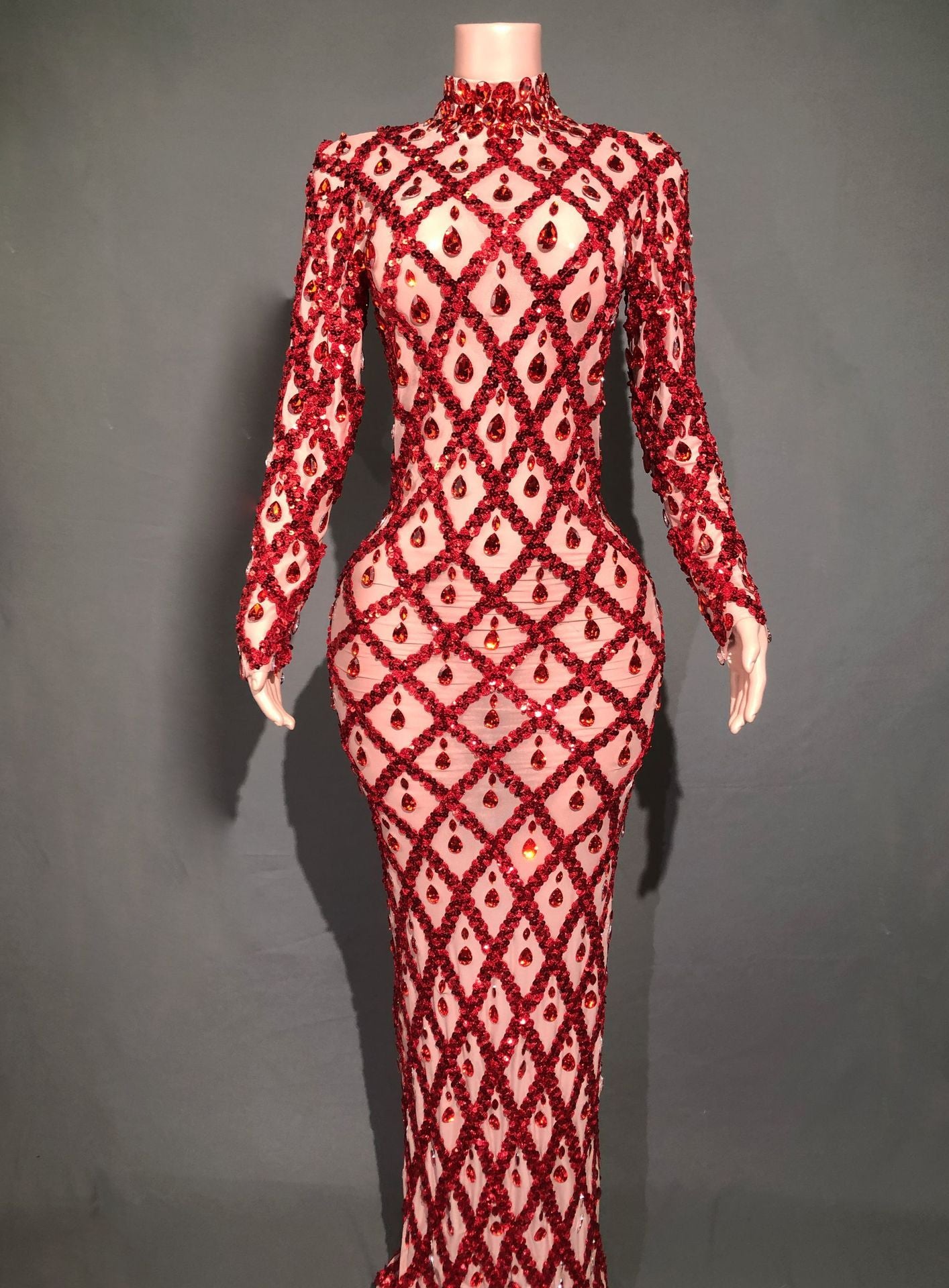 Robe de Soirée Éblouissante en Strass pour Femmes