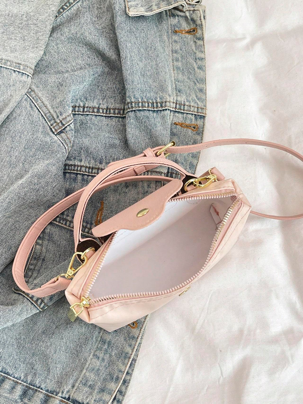 Sac à main femme tendance en couleur unie - Sac bandoulière polyvalent