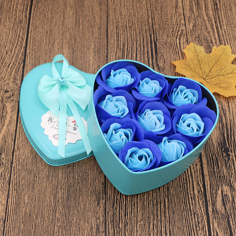 Boîte Cadeau Fleurs en Savon - Idée Cadeau pour la Saint-Valentin et la Fête des Mères