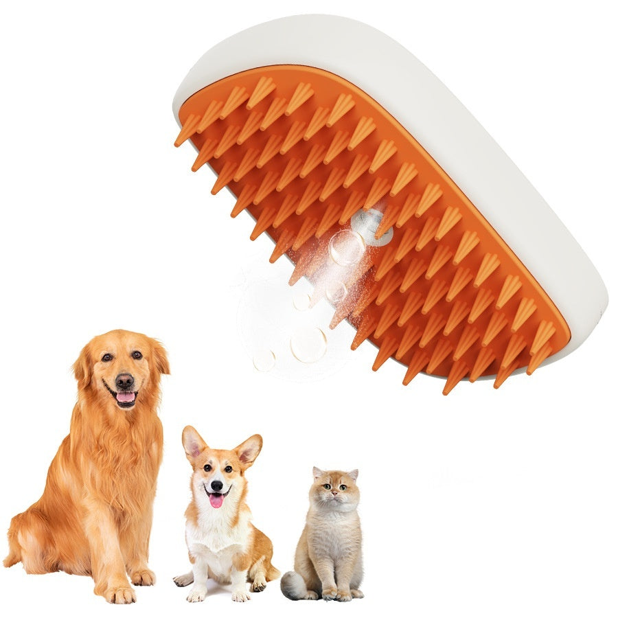 Brosse de Massage à Vapeur Rechargeable USB pour Animaux