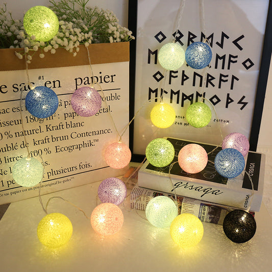Guirlande Lumineuse en Boules de Coton LED