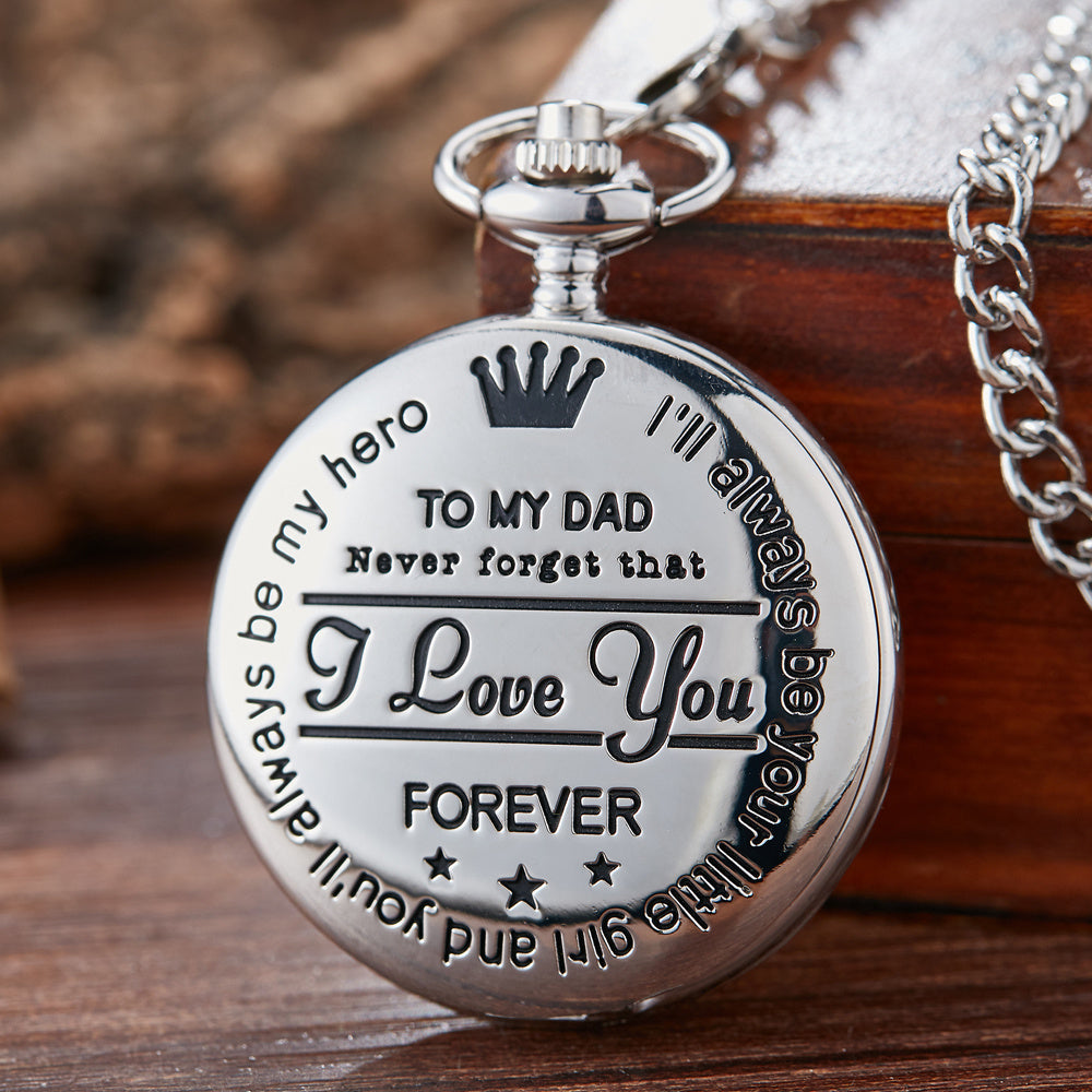 Montre de Poche Quartz "À Mon Fils, Amour Éternel"