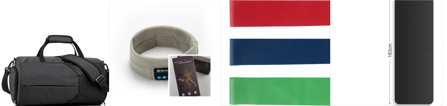 Bandeau de Fitness Sans Fil Compatible Bluetooth pour Yoga et Activités en Plein Air