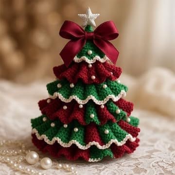 Kit de Matériaux DIY pour Décoration de Sapin de Noël au Crochet