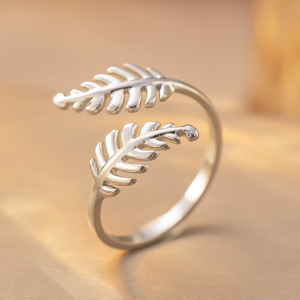 Bague Ouverte Ajustable en Acier Titane Retro - Élégance et Simplicité