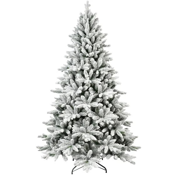 Sapin de Noël Non Éclairé de 7 Pieds, Arbre Artificiel Hinge avec 1514 Branches en PVC Premium