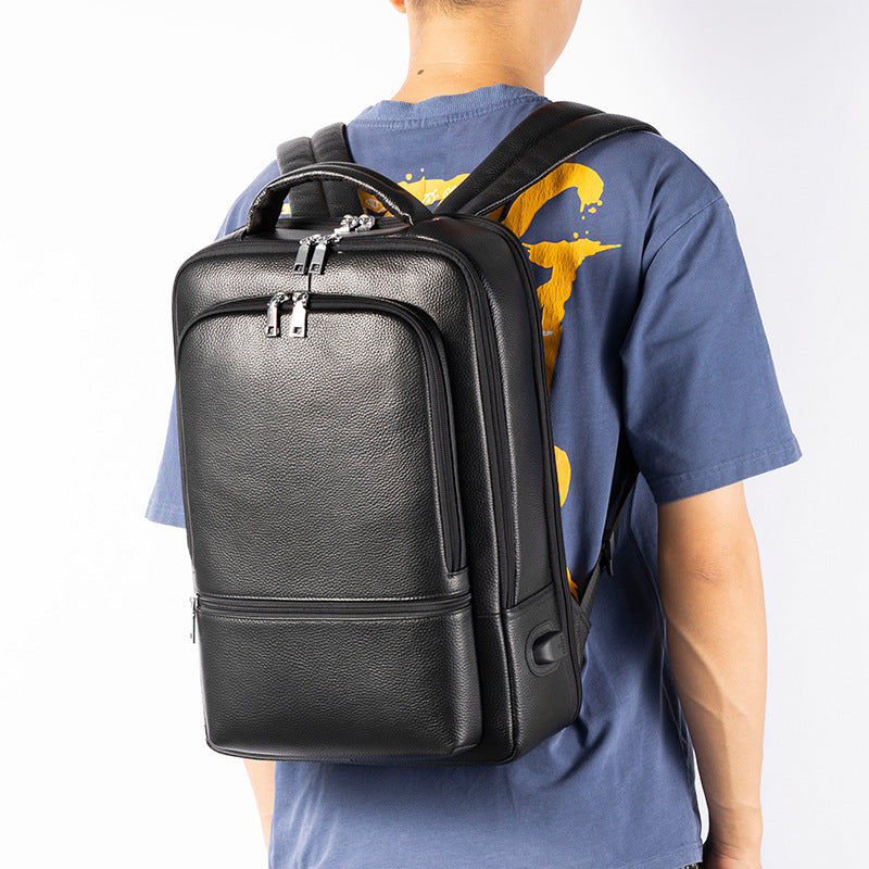 Sac à dos en cuir multifonctionnel pour hommes
