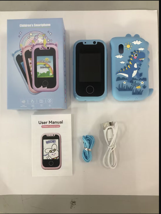 Téléphone Mobile pour Enfants avec Écran Tactile et Double Caméra