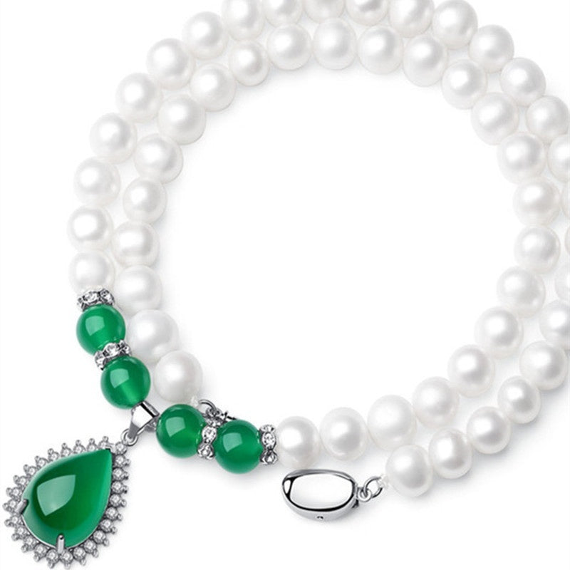 Collier en Perles de Coquillage en Argent 925