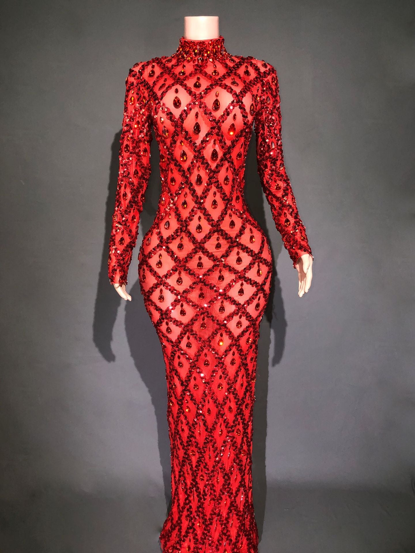 Robe de Soirée Éblouissante en Strass pour Femmes