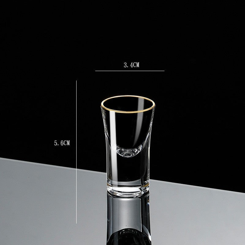 Gobelet à Shot en Verre Cristal avec Diviseur en Feuille d'Or