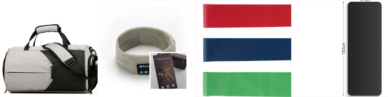 Bandeau de Fitness Sans Fil Compatible Bluetooth pour Yoga et Activités en Plein Air