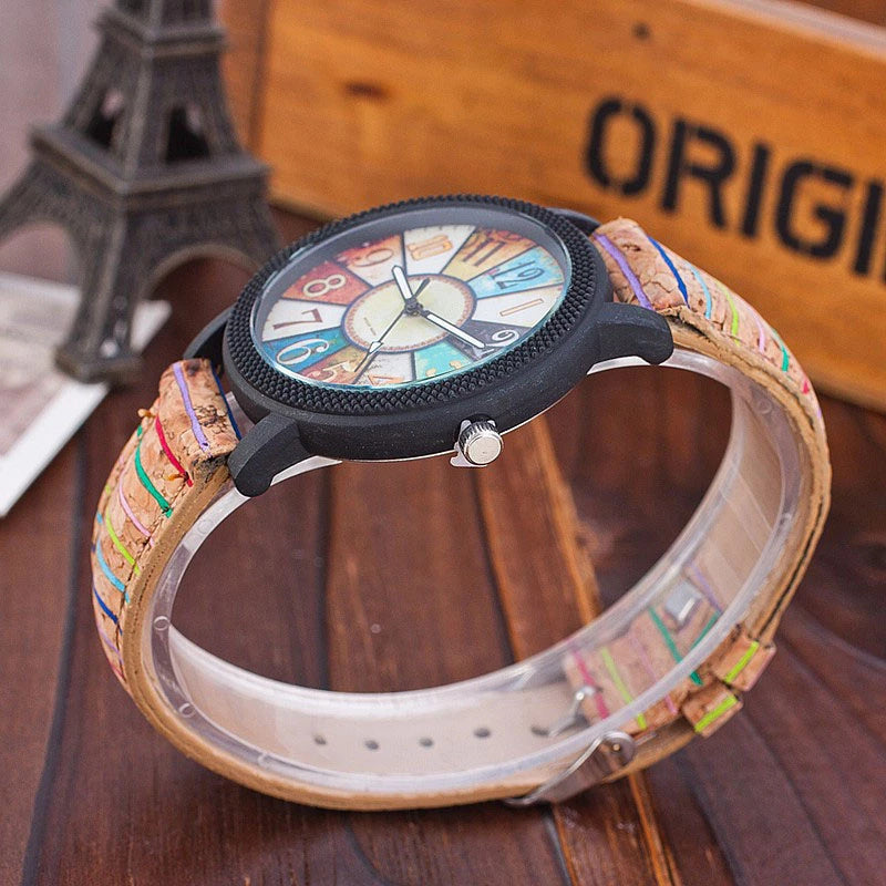 Montre Bracelet Femme en Cuir Vintage Quartz - Idéal Cadeau