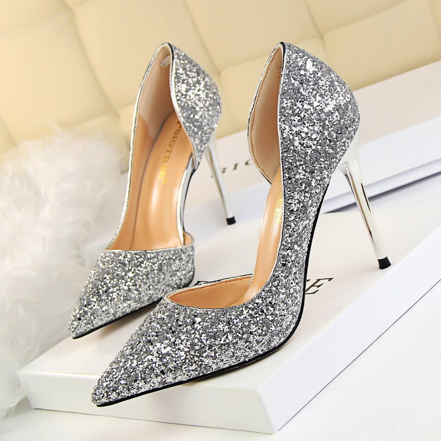 Chaussures à Talons Aiguilles pour Femmes - Escarpins à Sequins