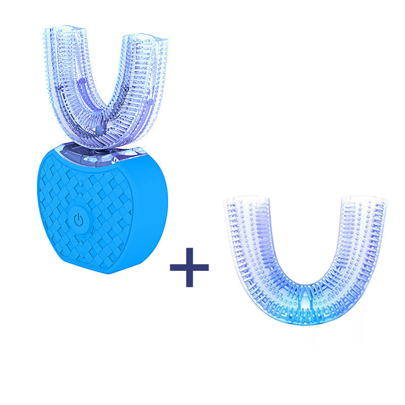 Brosse à dents électrique automatique 360° étanche avec lumière bleue et charge USB
