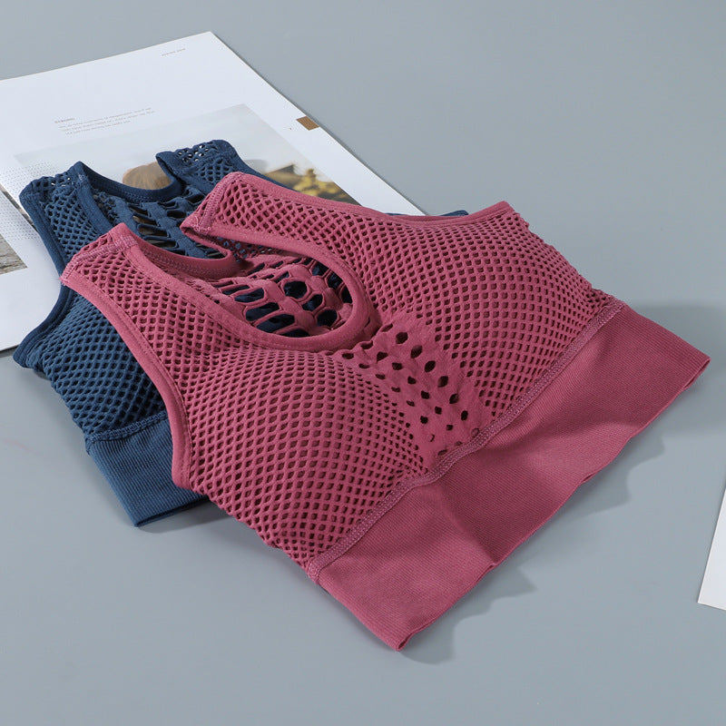 Brassière de Sport Sexy en Maille Respirante pour Femme