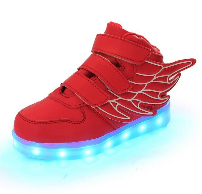 Chaussures LED pour enfants avec ailes lumineuses - Chaussures de loisirs colorées
