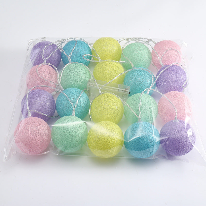 Guirlande Lumineuse en Boules de Coton LED